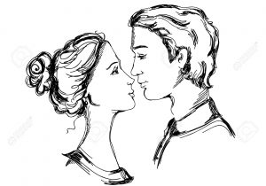 300x210 Outline Sketch Of Romantic Love Couples Ideas About Sketches