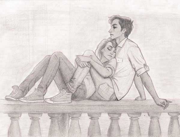 600x459 40 Romantic Couple Pencil Sketches And Drawings