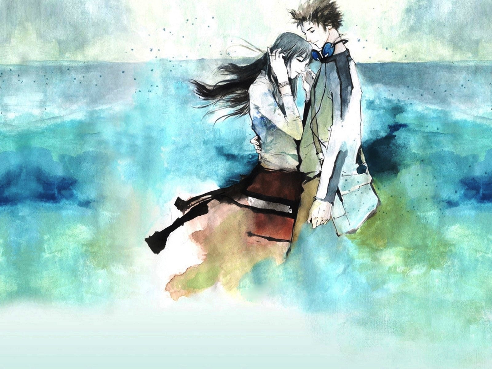 1600x1200 Romantic Couple Drawing Hd Photo