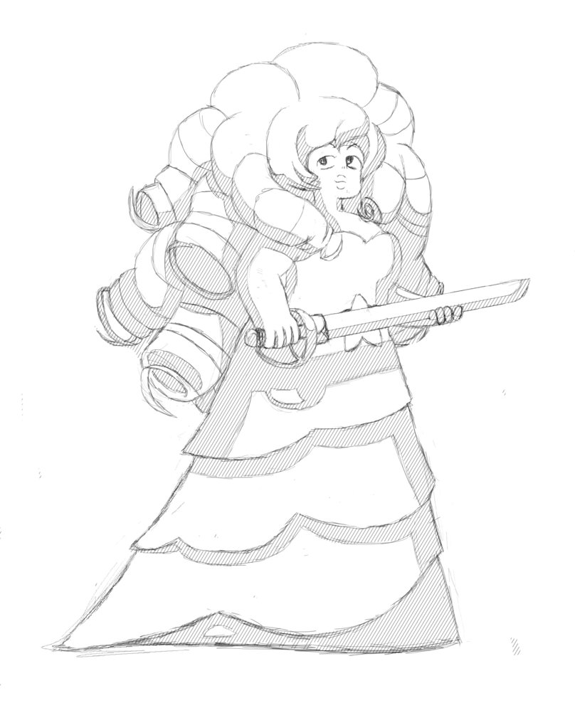 808x988 Rose Quartz Sketch By Thedeadhatter