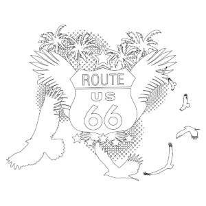 300x300 Route 66 Coloring Page