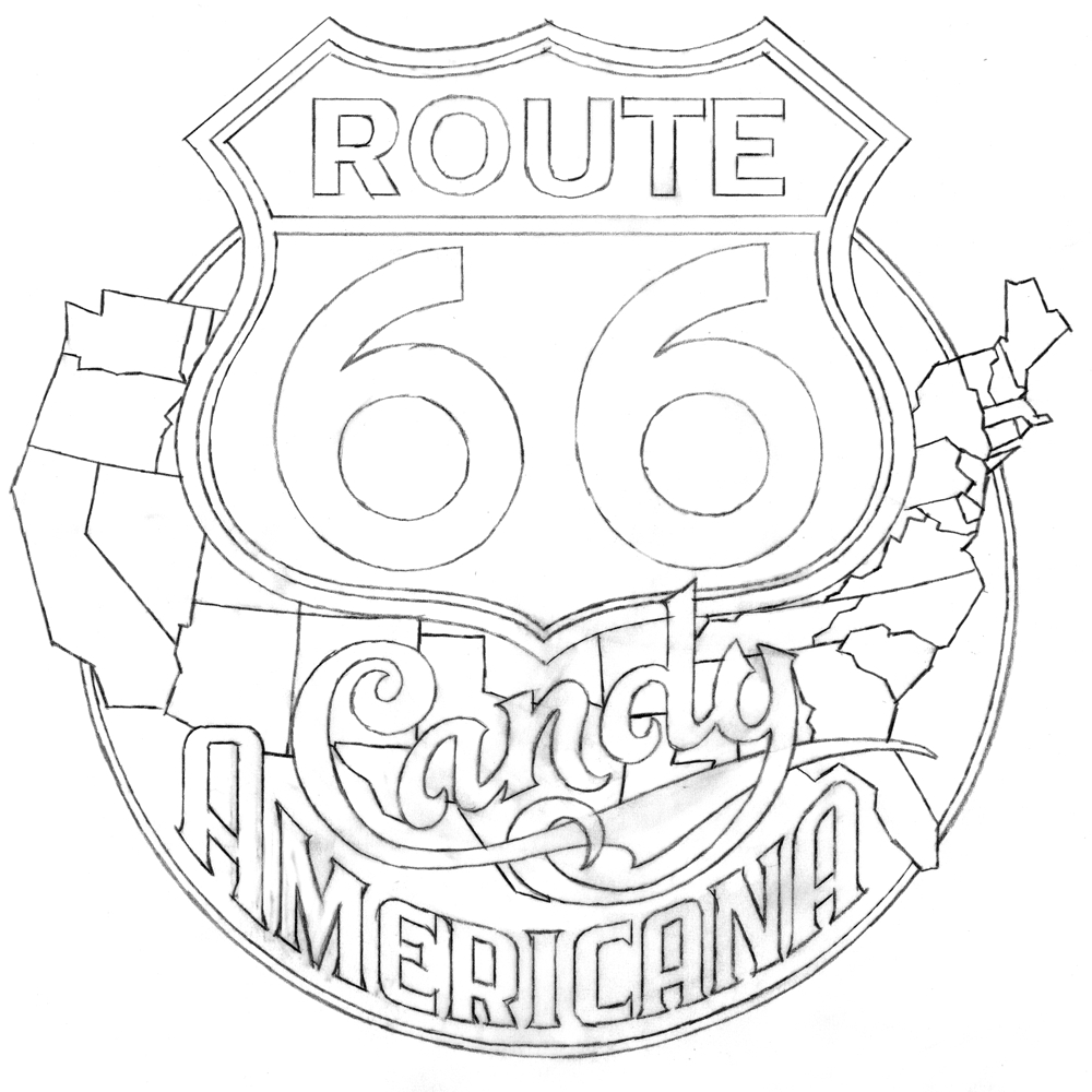 1000x1000 Logo 3 Of 5 Route 66 Candy Americana