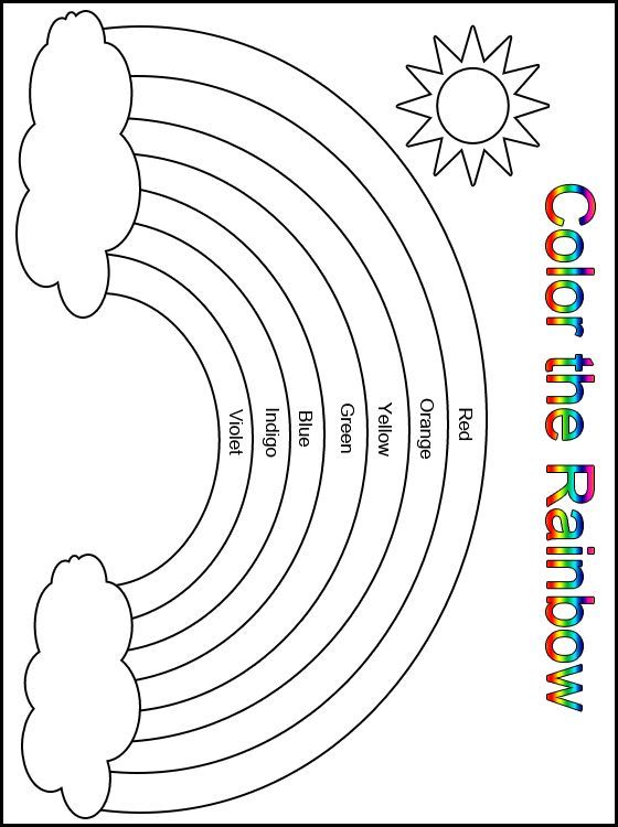 560x750 A Simple Drawing Of Rainbow Behind The Cloud Coloring Page Can Be
