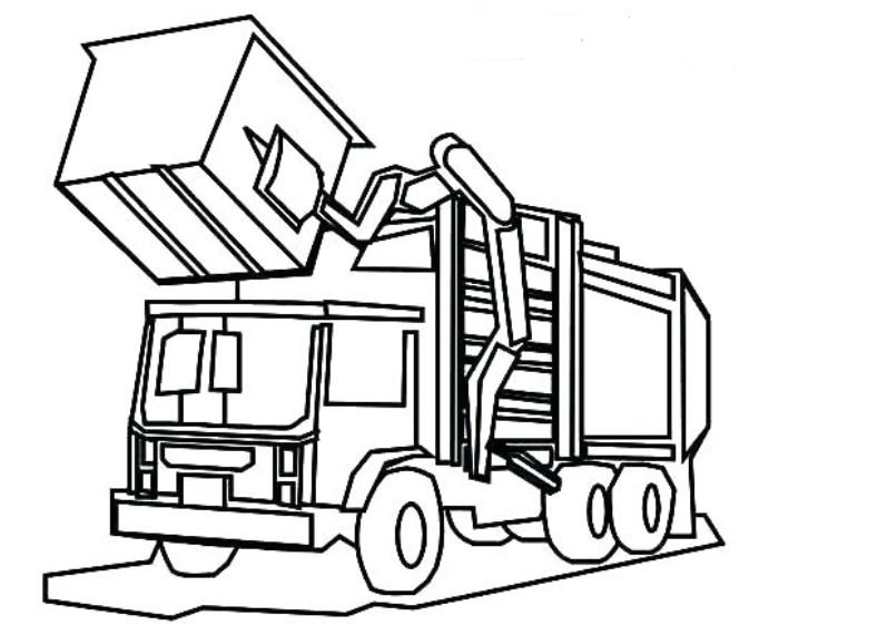 797x570 Trash Truck Coloring Page Garbage Truck Coloring Pages Printable