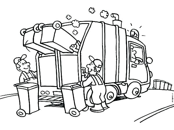 600x450 Coloring Pages Easter Eggs Garbage Truck Drawing Collecting Home
