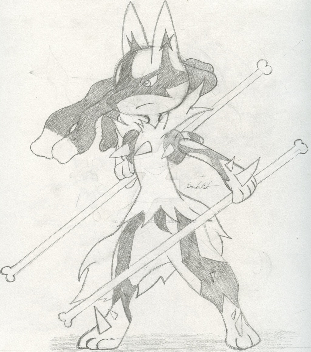 1024x1159 Megalucario Bone Rush Doodle (Plus Life Update) By