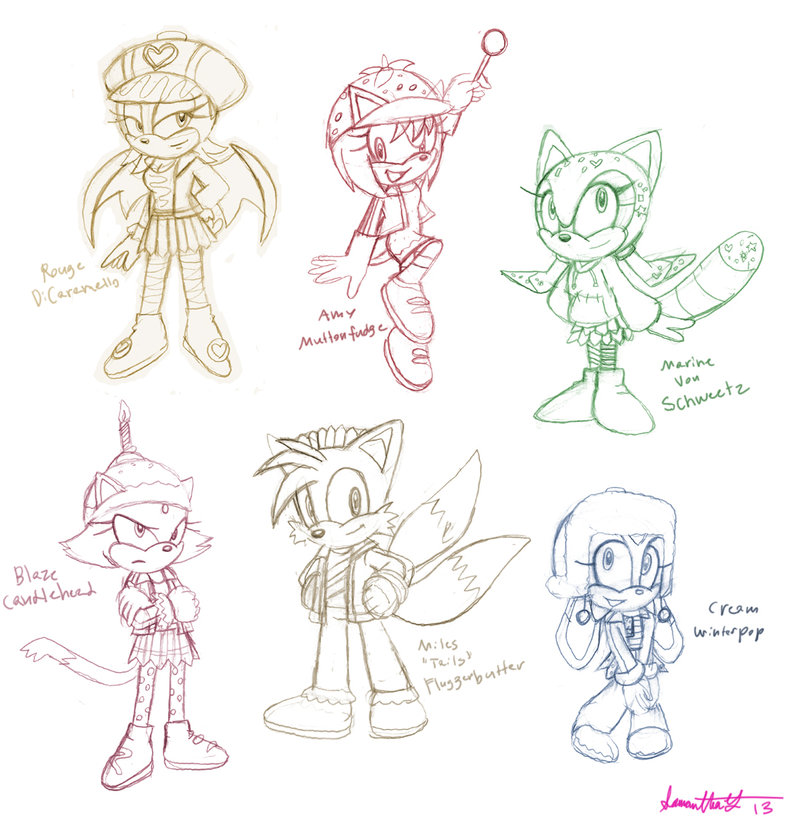800x817 Sonic Sugar Rush Sketch Dump By Sonicangel948