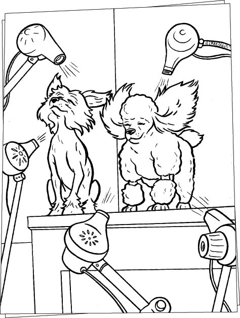 474x626 Dog Salon Coloring Pages