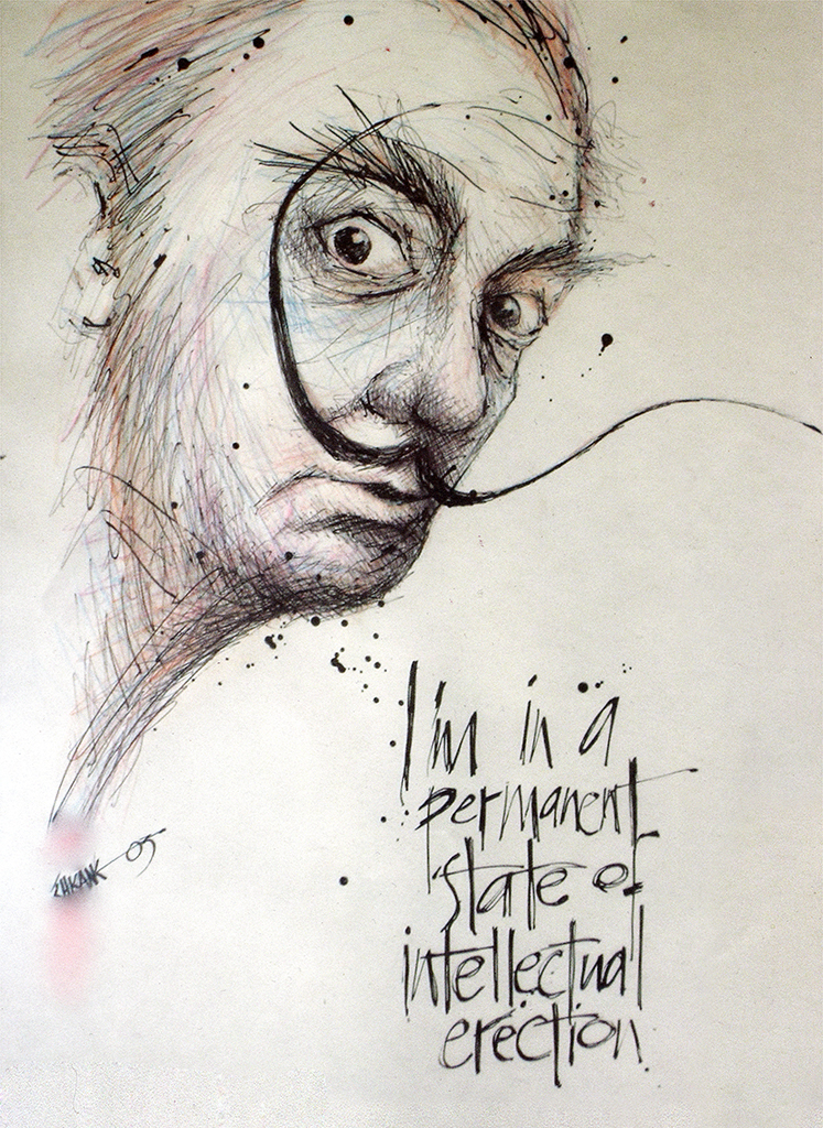 747x1024 Sketch Salvador Dali Chicanepictures