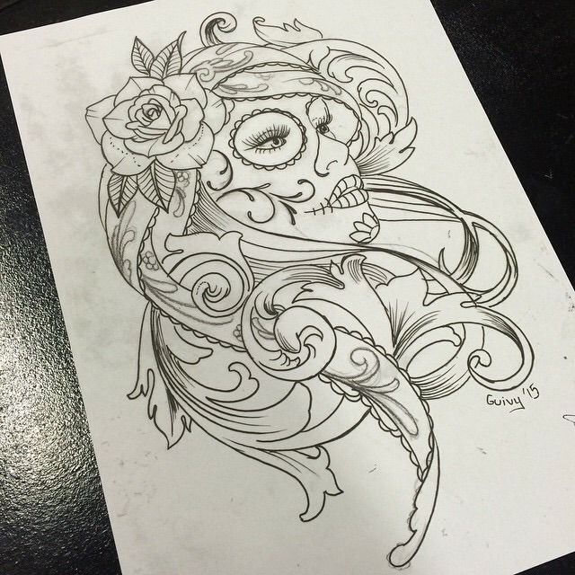 640x640 Guivycatrina Tattoo Sketch Guivy Hellcat Tattoo Tatouage Art