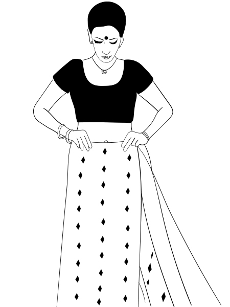 450x600 How To Wear A Saree In Bengali Style