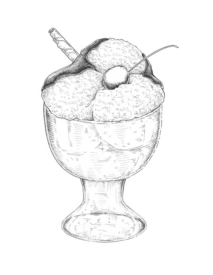 850x1093 How To Draw Ice Cream Step By Step