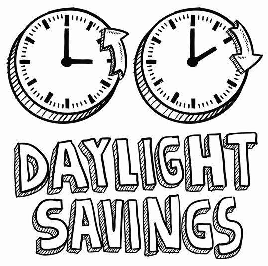 539x534 Doodle Style Of Daylight Savings Time Including Clocks Moving