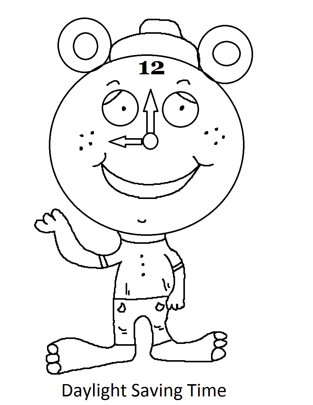 1019x1319 Daylight Savings Time Clock Coloring Page Coloring Pages
