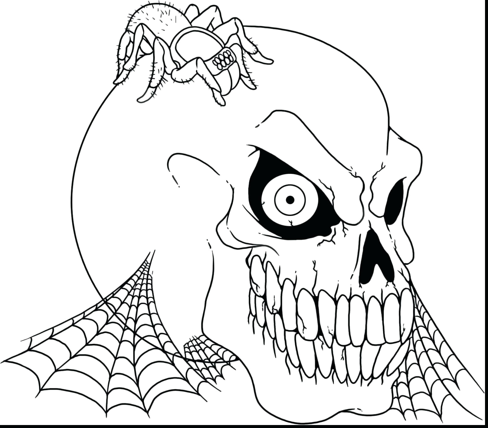 1634x1433 Scary Ghost Coloring Pages 2669037 Unbelievable Face