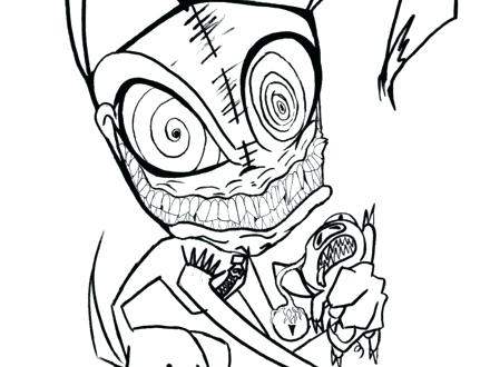440x330 Scary Ghost Coloring Pages Creepy Free Printable Very Home Flowers