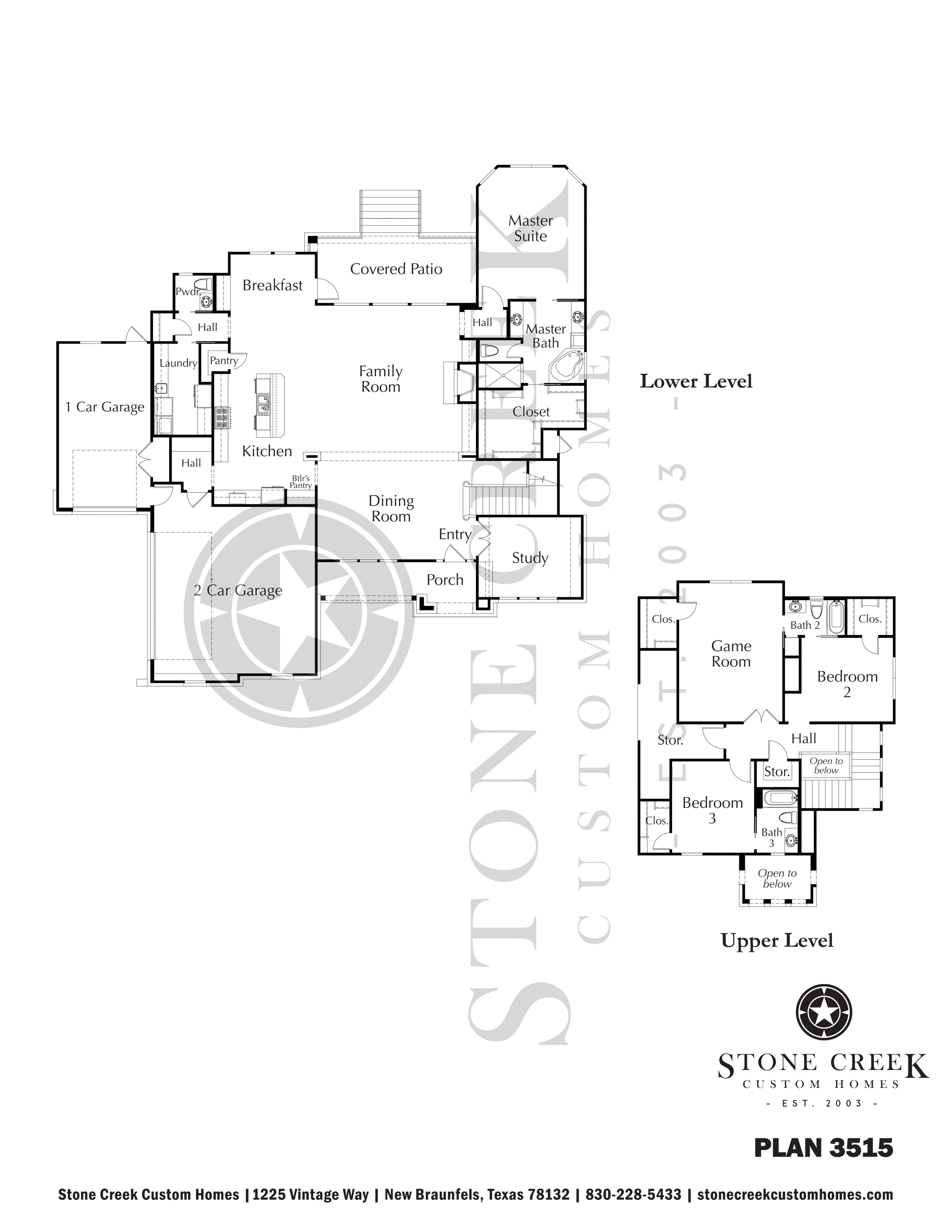 2550x3300 Custom Home Floor Plans By New Braunfels Custom Builders