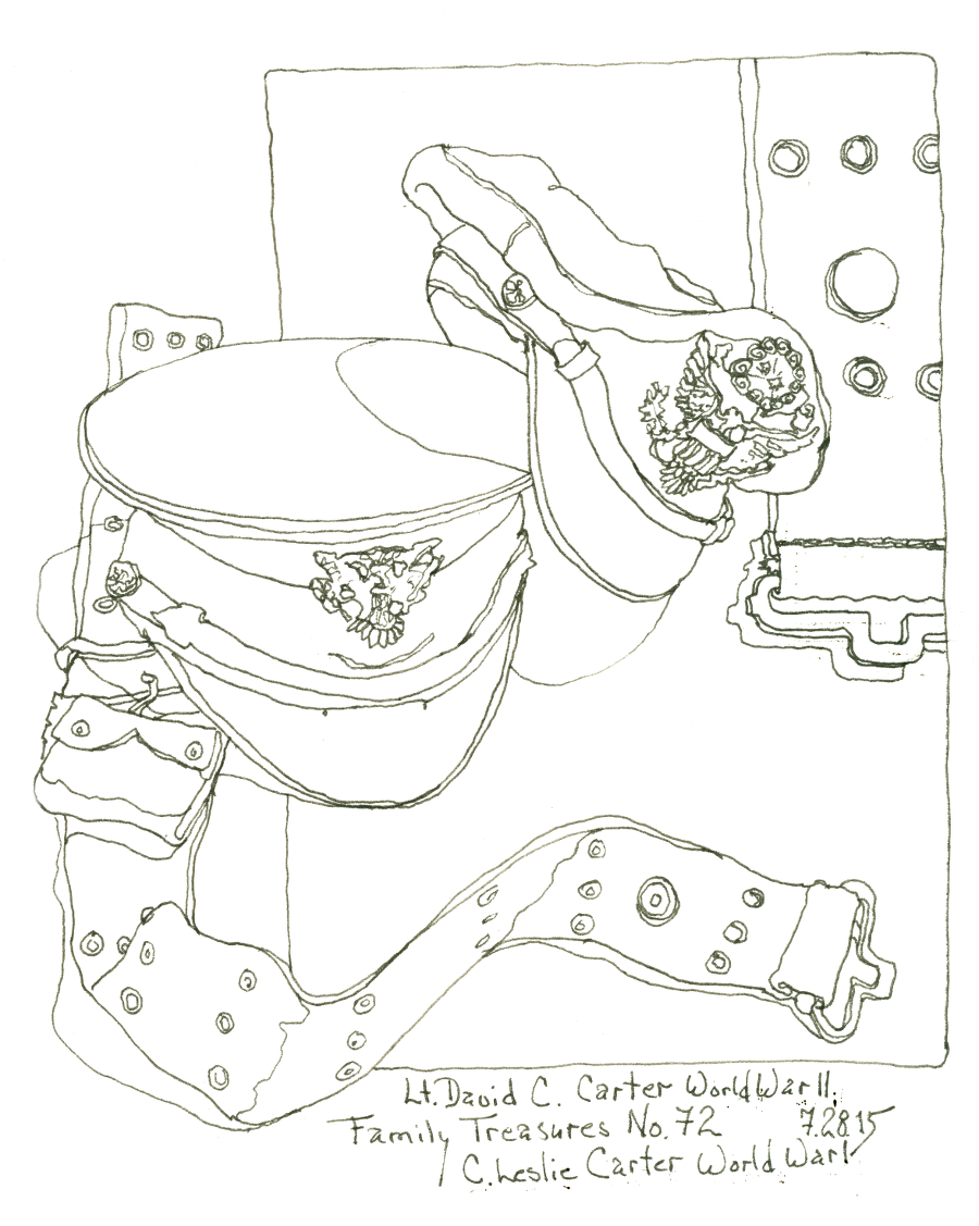 900x1127 Family Treasures No 72 Army Hats Ink Drawing You Choose The Color