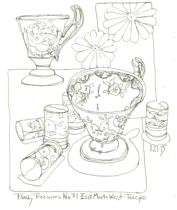 600x713 Family Treasures No 71 Teacups Nk Drawing Color Scheme Game You