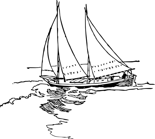600x538 Schooner Rigged Sharpie Clip Art