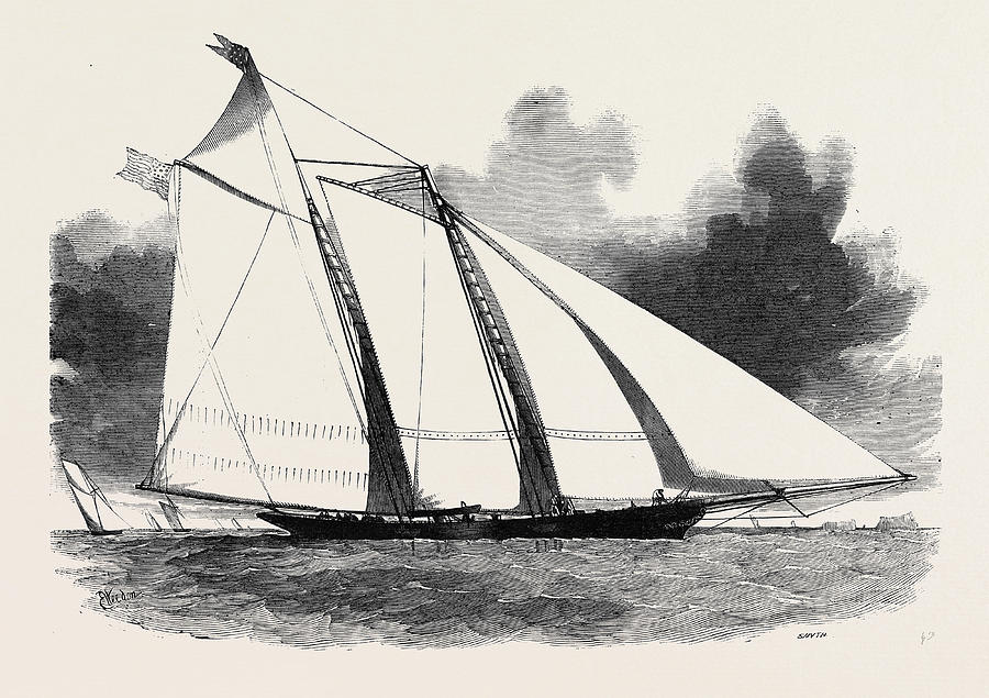 900x635 The Schooner Yacht America Drawing By English School
