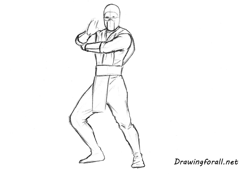 1000x709 Collection Of Scorpion From Mortal Kombat Drawing High