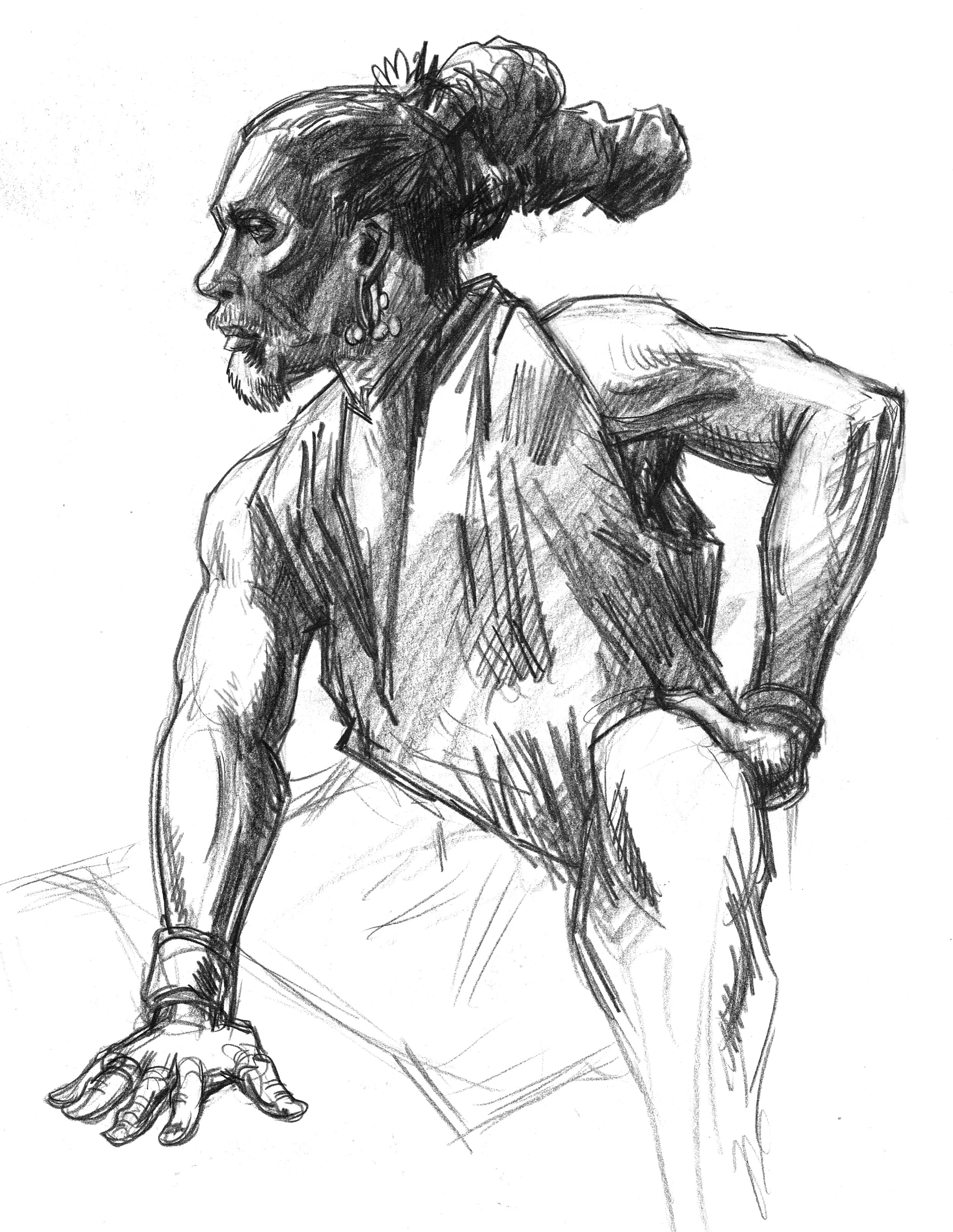 2490x3219 Pencil Sketch Stressing The Bigger Planes Amp Shadow Patterns