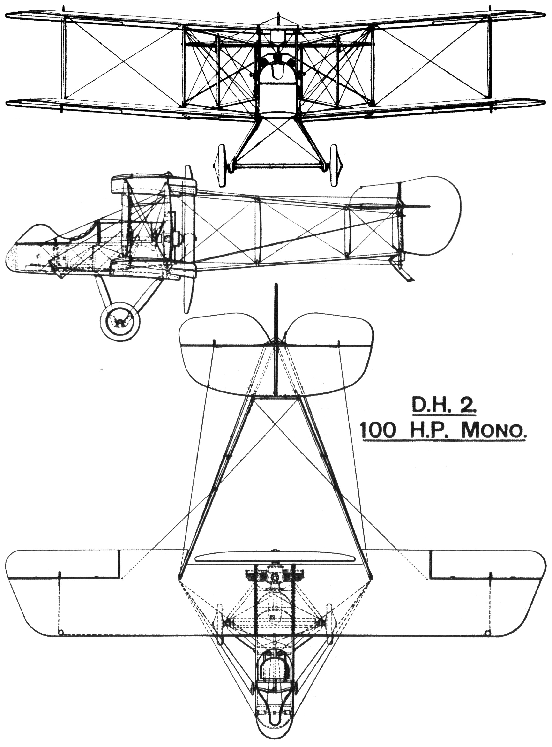 2282x3087 Fileairco D.h.2 British First World War Single Seat Fighter