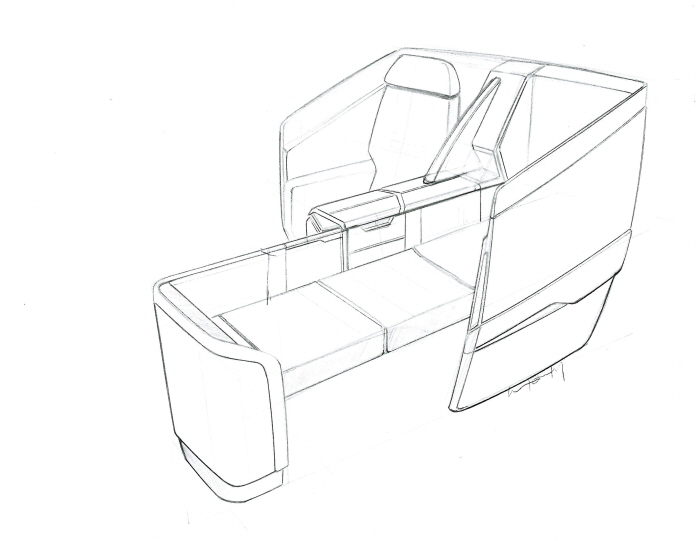 700x541 Business Class Seat Sketches By Mark Peurifoy