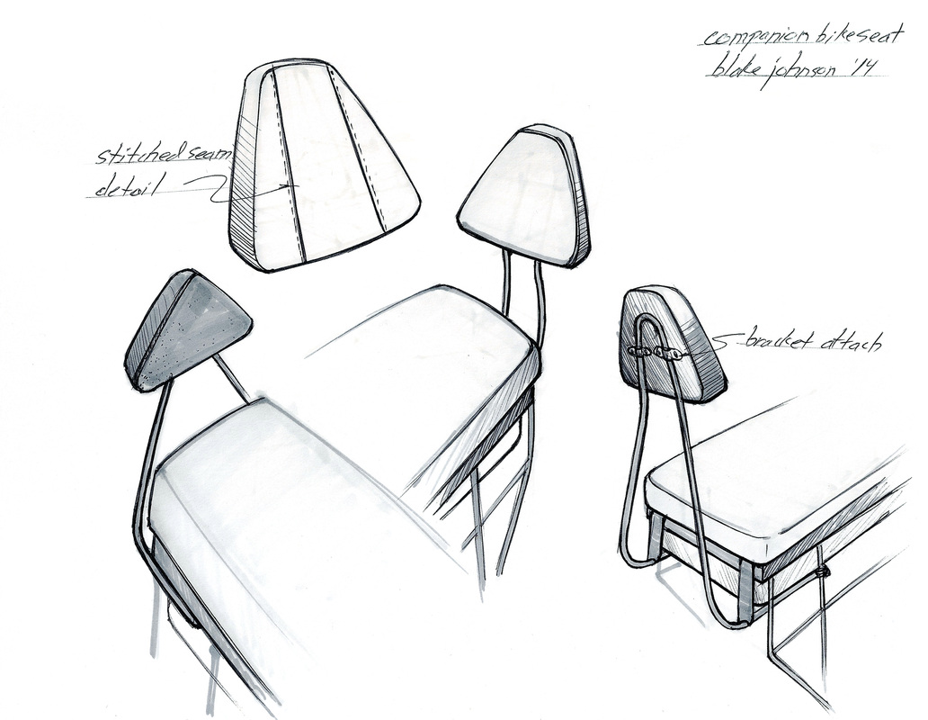 1032x800 Companion Bike Seat Backrest Design Sketches
