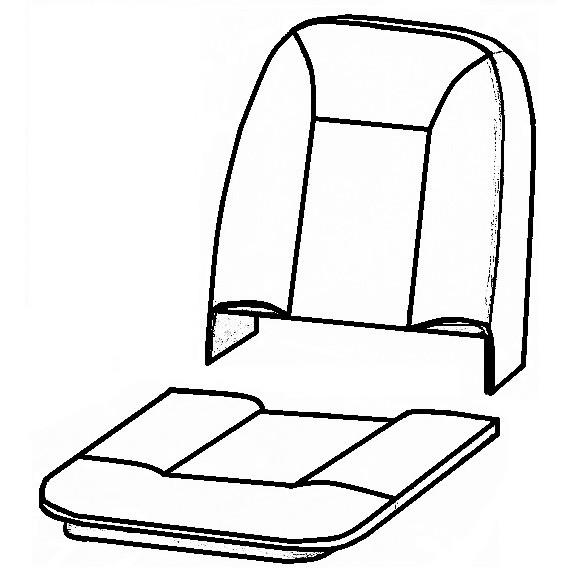 582x582 Front Seat Base Amp Squab Foam Kit