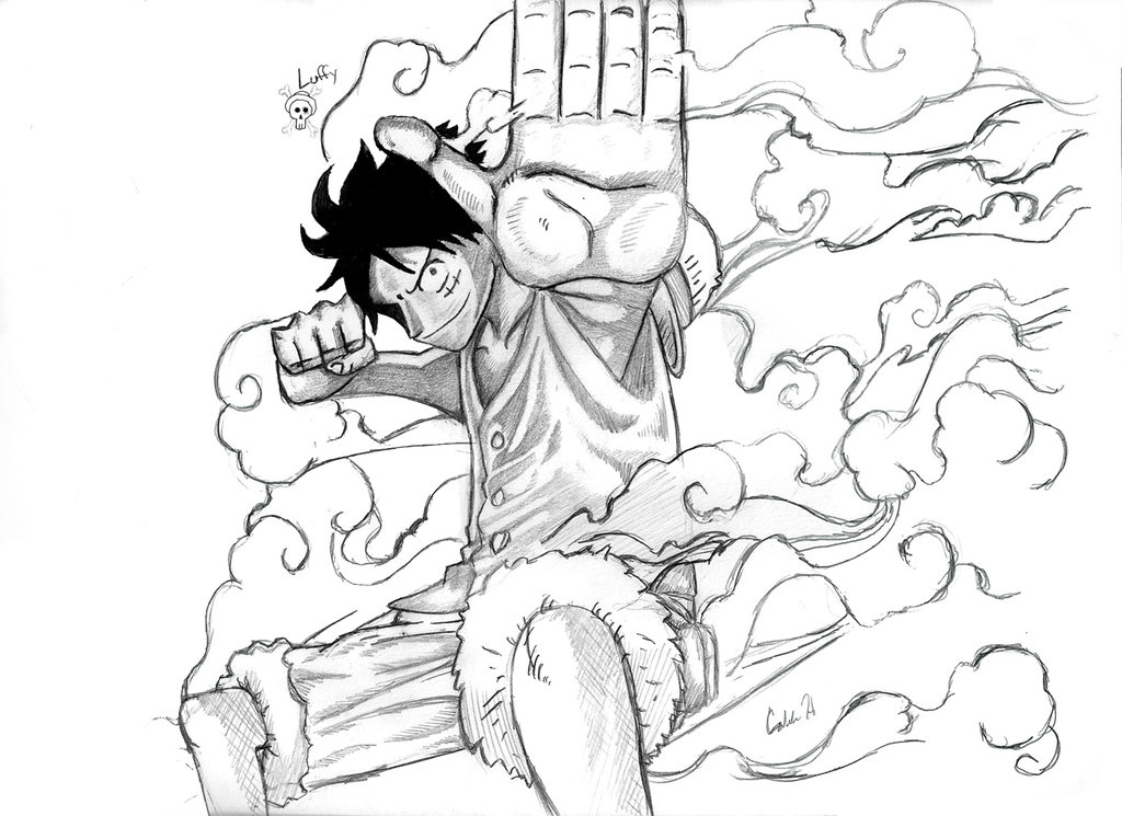 1024x745 Luffy Gear Second Drawing By Heidelmeier17