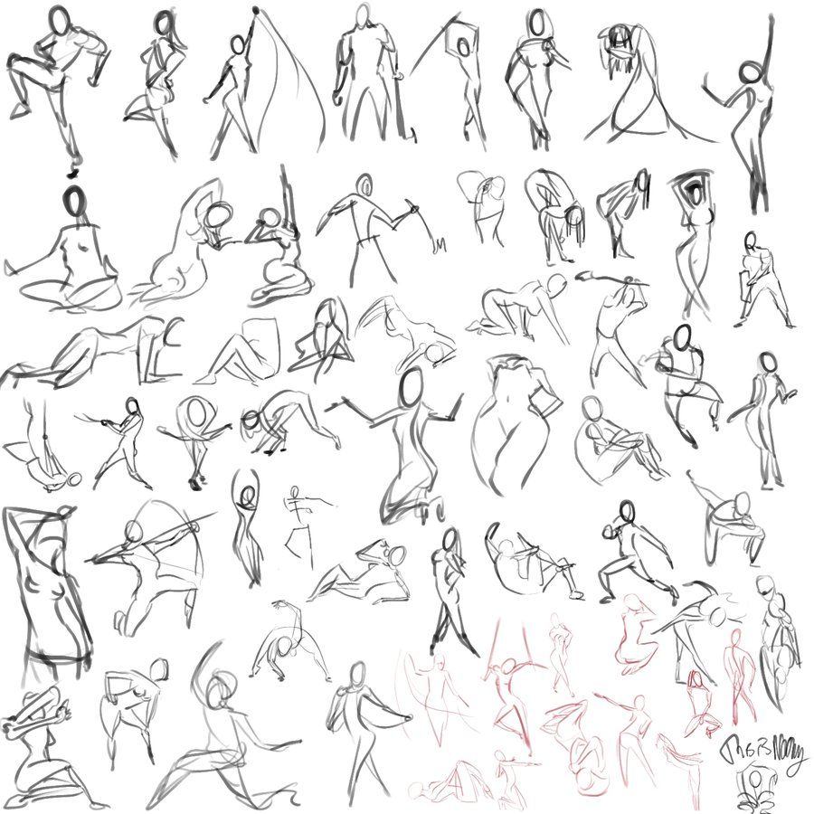 900x900 60 30 Second Gesture Drawings By Slyshand Body Drawing