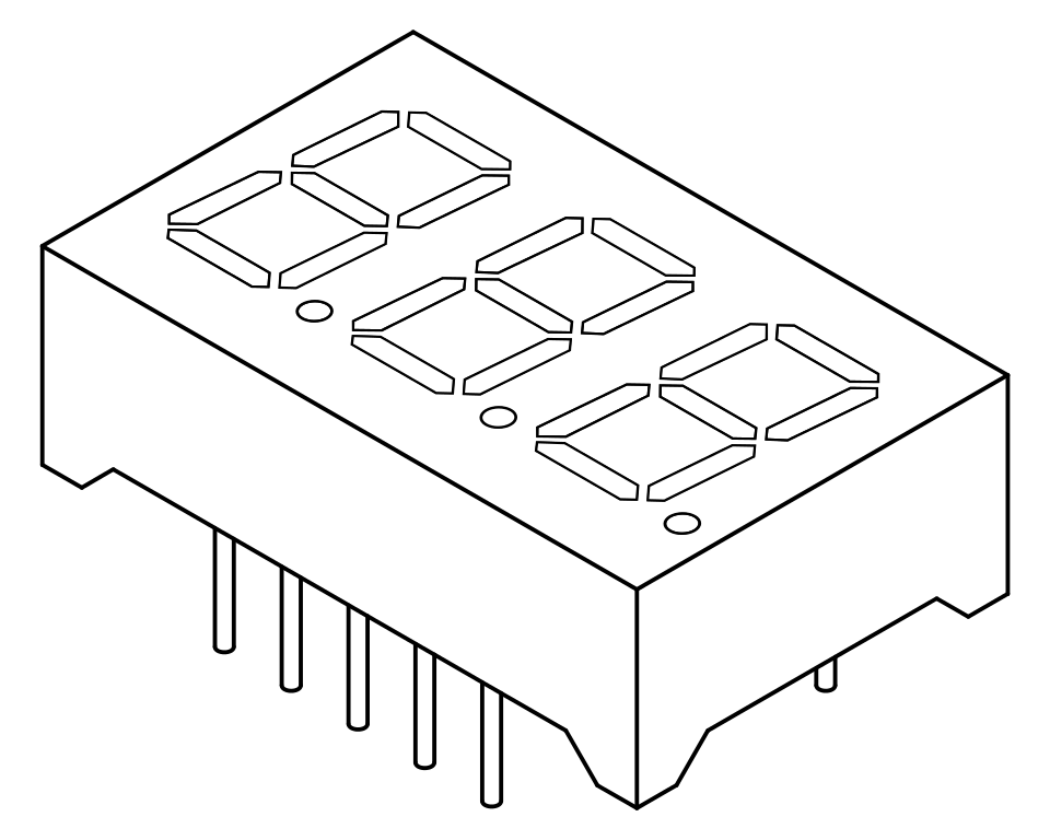 960x768 File7 Segment Display, 0.36in, Triple (Unshaded).svg