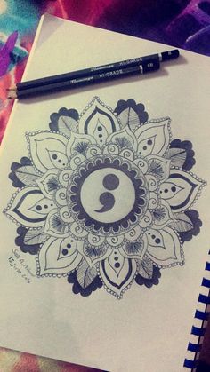 236x419 Patterned Semicolon