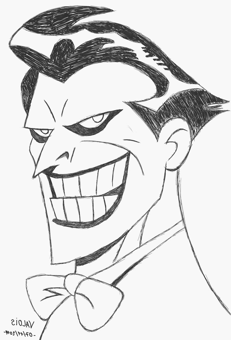 737x1084 The Cartoon Joker Drawing