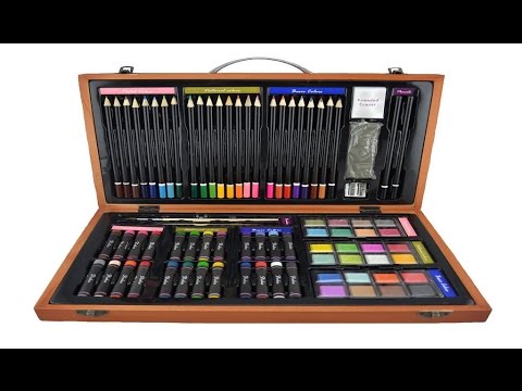 480x360 Strokes Art Beginners Deluxe Art Set 80 Piece Great Gift