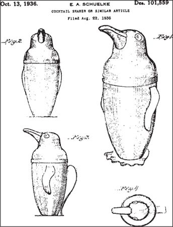 344x450 Napier Silver Plated Penguin Cocktail Shaker 1936 Cocktail Art