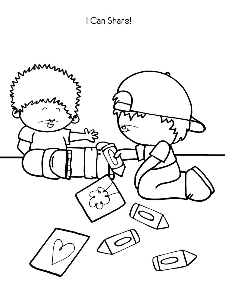 720x931 Gallery Coloring Pictures Of Sharing,