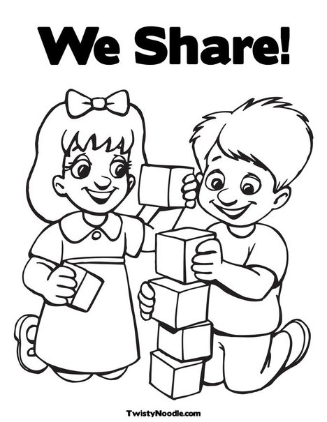 468x605 Contemporary Sharing Coloring Pages Colouring In Snazzy Children S