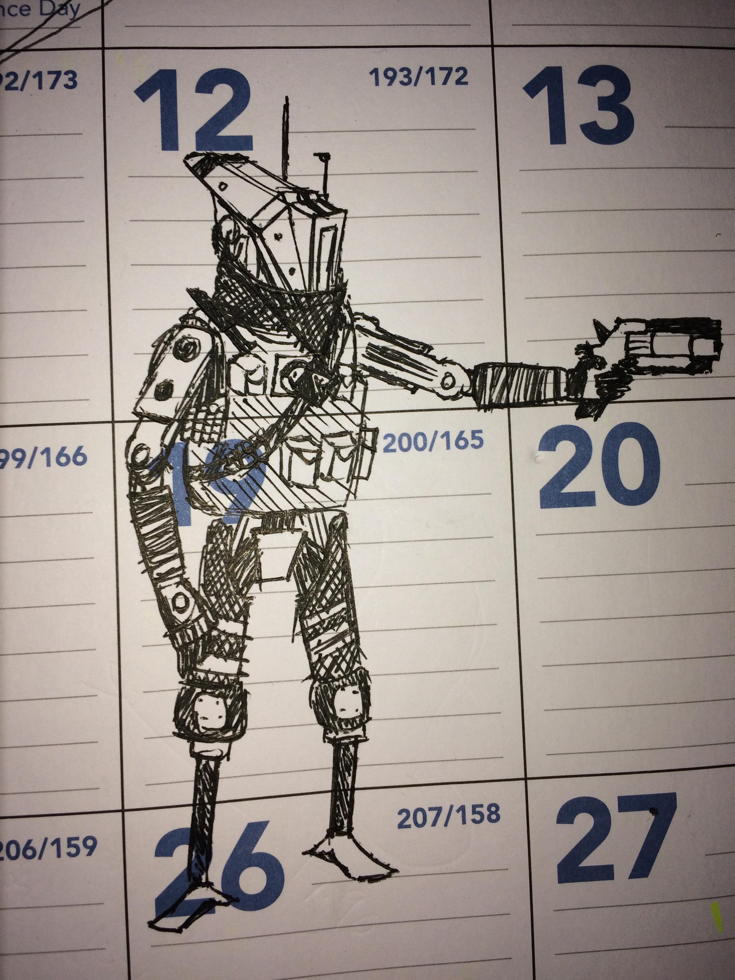 2448x3264 Phase Shift Pilot I Sketched On My Calendar