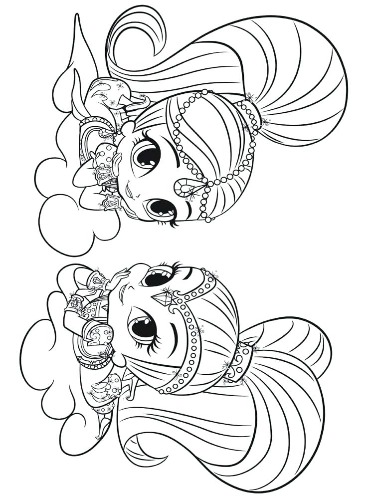 750x1000 Shimmer And Shine Coloring Pages To Print Fresh Fun Time