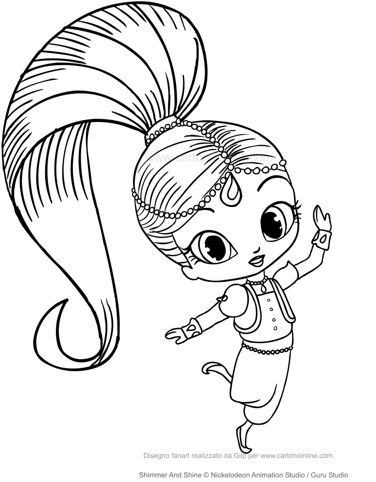 774x992 Shimmer Coloring Page