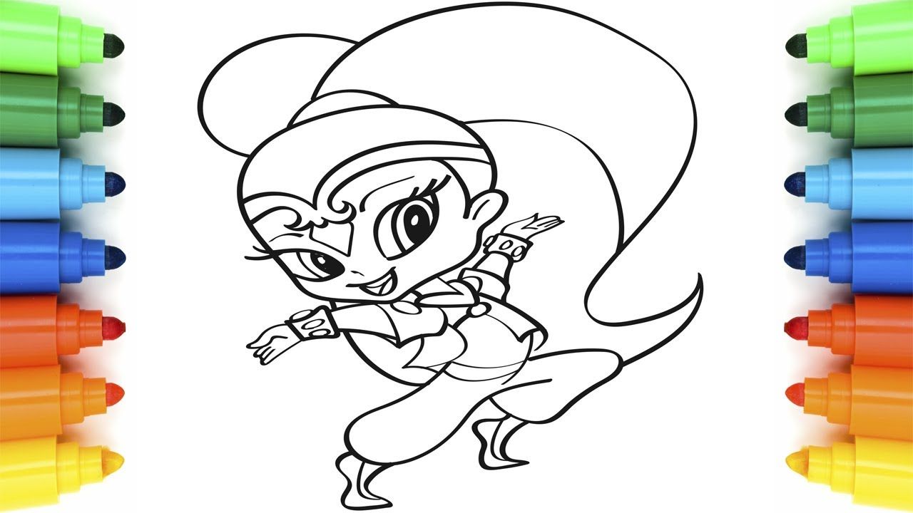 1280x720 How To Draw Shimmer And Shine, Coloring Pages For Children