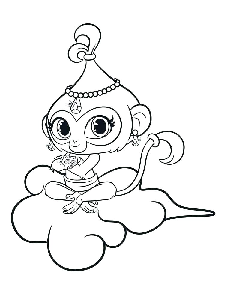 750x1000 Coloring Pages ~ Shimmer And Shine Coloring Pages To Print Tiger