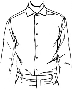 245x300 Collection Of Dress Shirt Drawing High Quality, Free