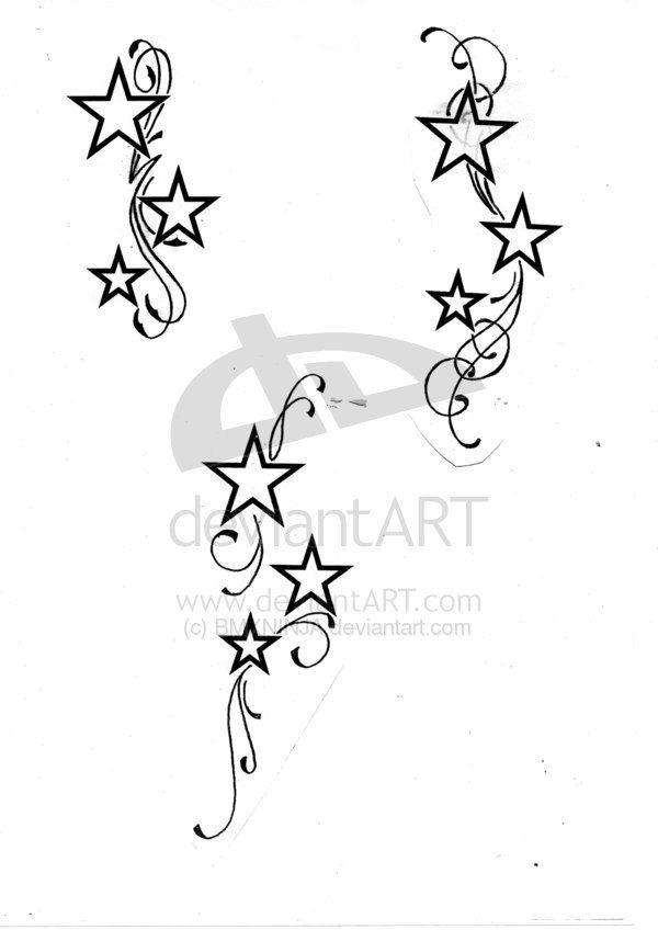 600x848 Star Trail Tattoo Designs