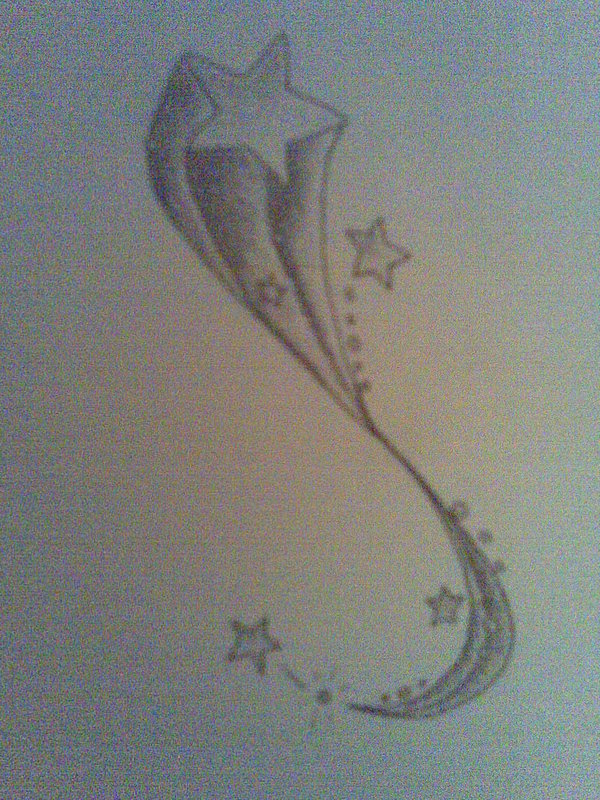 600x800 Shooting Star Tattoo Design By Miss Stash