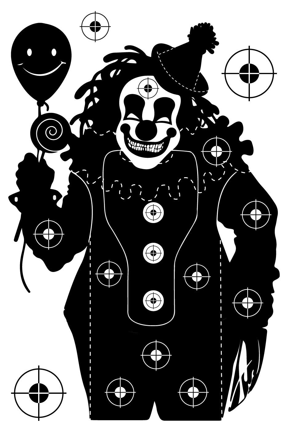 936x1440 Clown Shooting Target