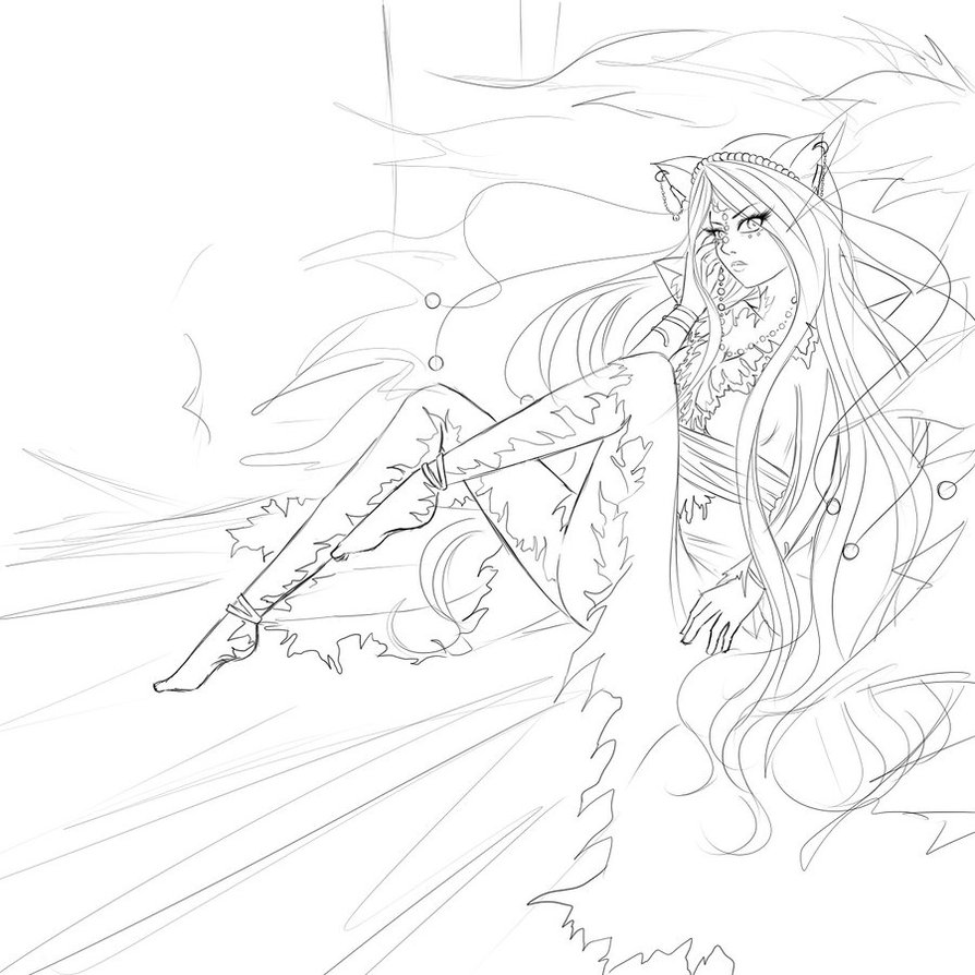 894x894 Flame The Fox Shrine Guardian By Trupink